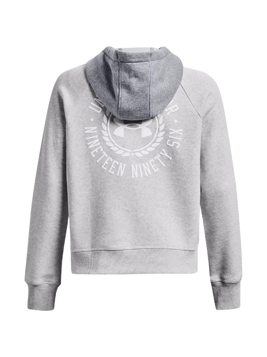 Under Armour Rival Fleece CB Hoodie moteriškas džemperis pilkas 1373031 014 1 Under Armour Rival Fleece CB Hoodie moteriškas džemperis pilkas 1373031 014 1