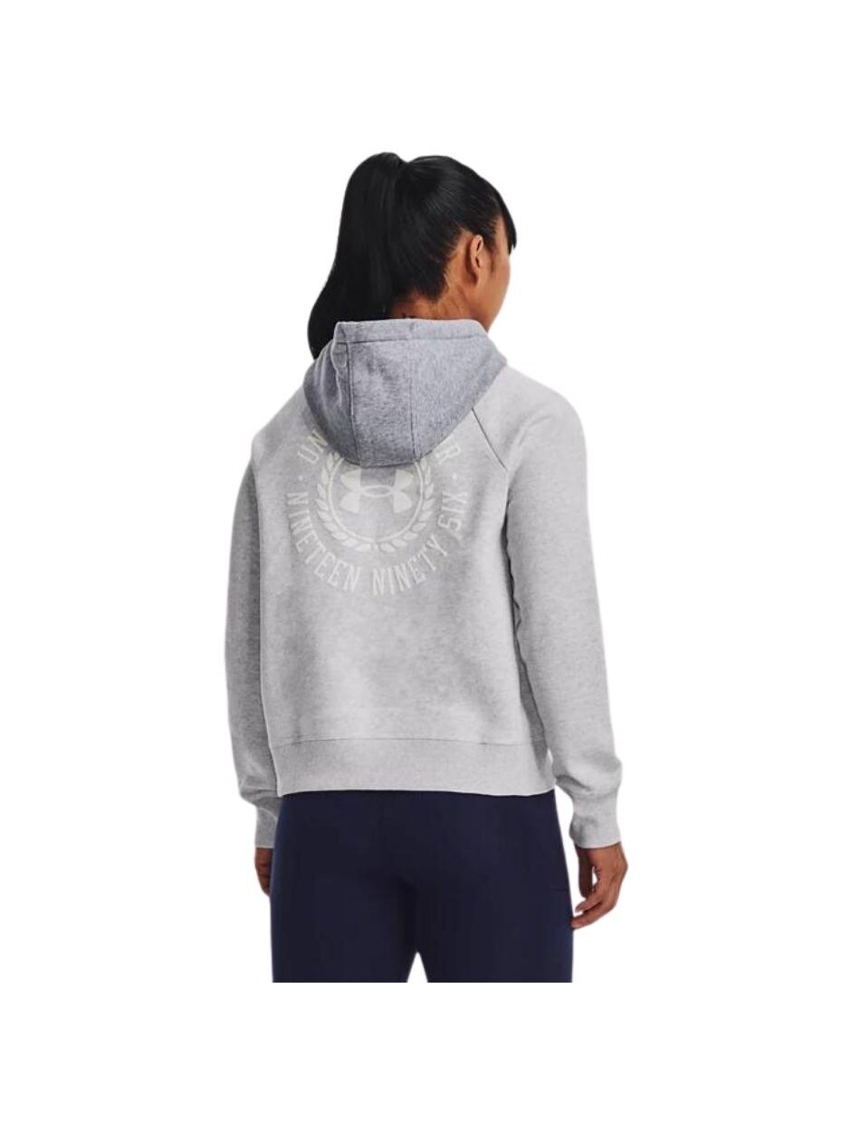 Under Armour Rival Fleece CB Hoodie moteriškas džemperis pilkas 1373031 014 2 Under Armour Rival Fleece CB Hoodie moteriškas džemperis pilkas 1373031 014 2