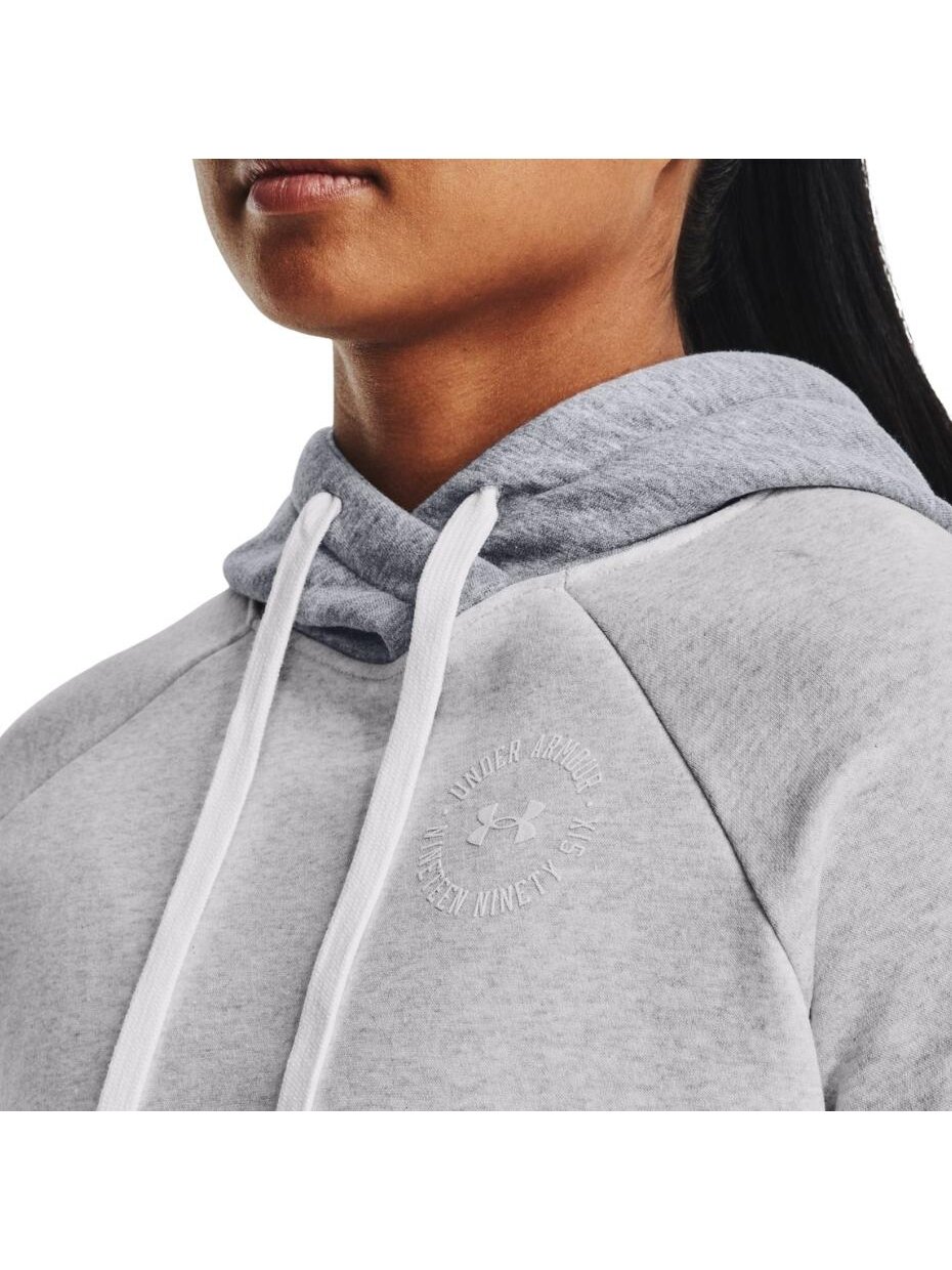Under Armour Rival Fleece CB Hoodie moteriškas džemperis pilkas 1373031 014 3 Under Armour Rival Fleece CB Hoodie moteriškas džemperis pilkas 1373031 014 3