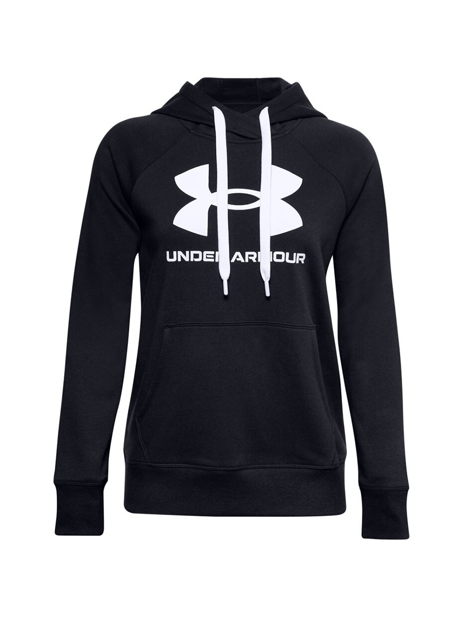 Moteriški džemperiai Under Armour Rival Fleece Logo Hoodie giliai juoda 1356318 001 Moteriški džemperiai Under Armour Rival Fleece Logo Hoodie giliai juoda 1356318 001