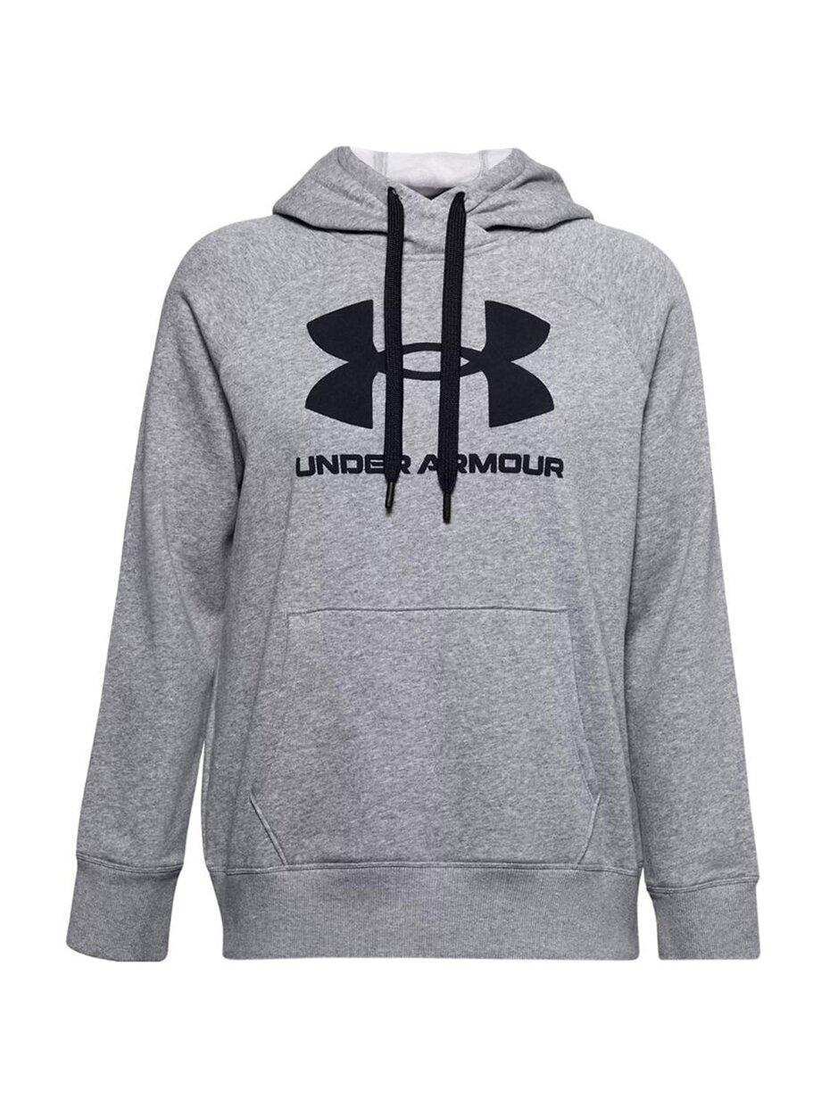 Under Armour Rival Fleece moteriškas džemperis su gobtuvu, pilkas 1356318 035 Under Armour Rival Fleece moteriškas džemperis su gobtuvu, pilkas 1356318 035