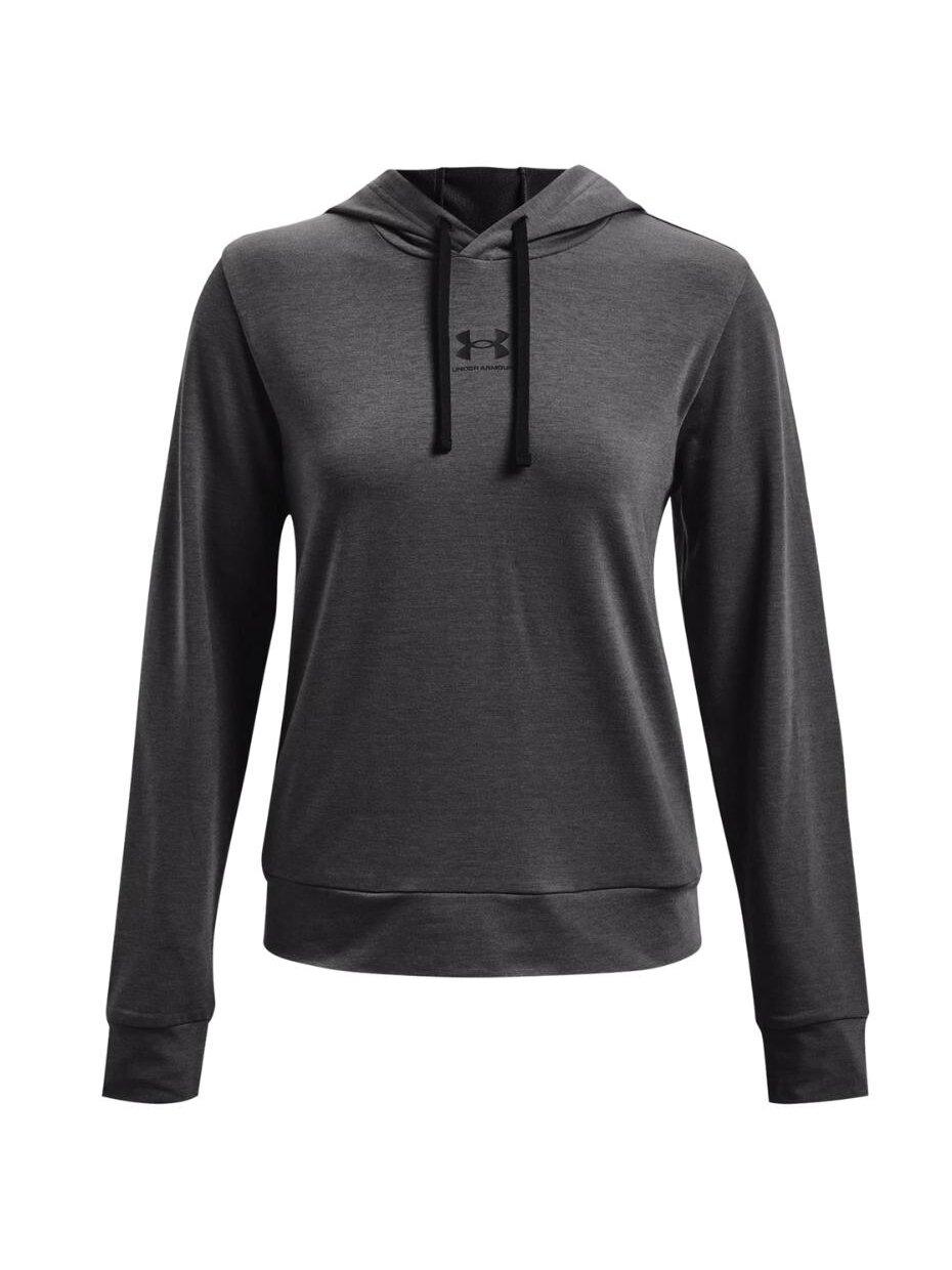 Under Armour Rival Terry Hoodie moteriškas džemperis, grafitas 1369855 010