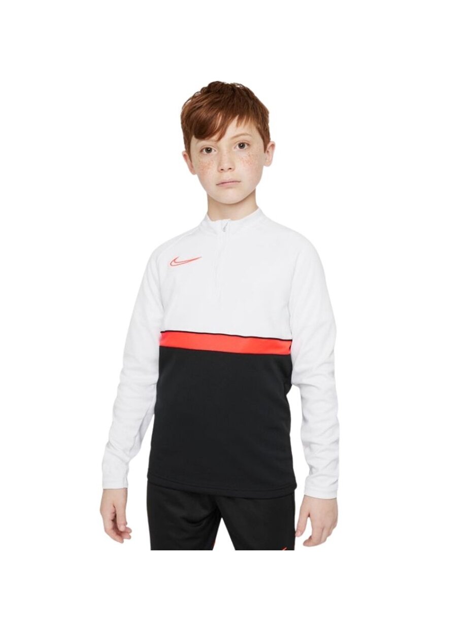 Nike DF Academy 21 Drill Top vaikiški džemperiai juodi, balti ir raudoni CW6112 016 Nike DF Academy 21 Drill Top vaikiški džemperiai juodi, balti ir raudoni CW6112 016