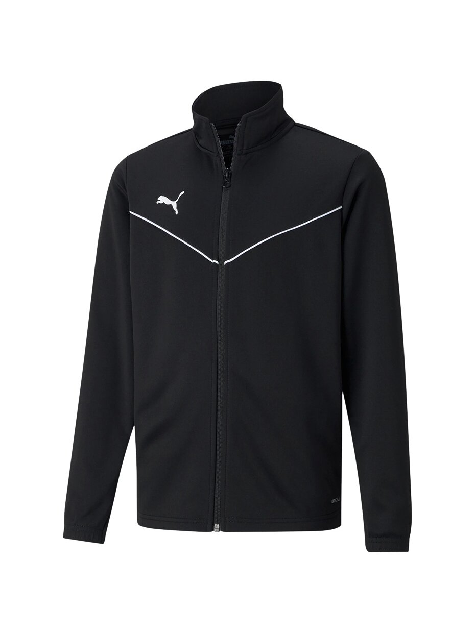 Puma teamRISE Training Poly Jacket Jr vaikiškas džemperis, juodas 657393 03 Puma teamRISE Training Poly Jacket Jr vaikiškas džemperis, juodas 657393 03