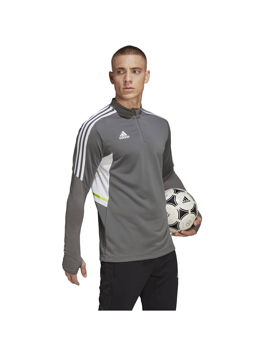 Vyriški Adidas Condivo 22 Training 1/2 džemperiai su užtrauktuku pilkos ir baltos spalvos HD2312 1 Vyriški Adidas Condivo 22 Training 1/2 džemperiai su užtrauktuku pilkos ir baltos spalvos HD2312 1