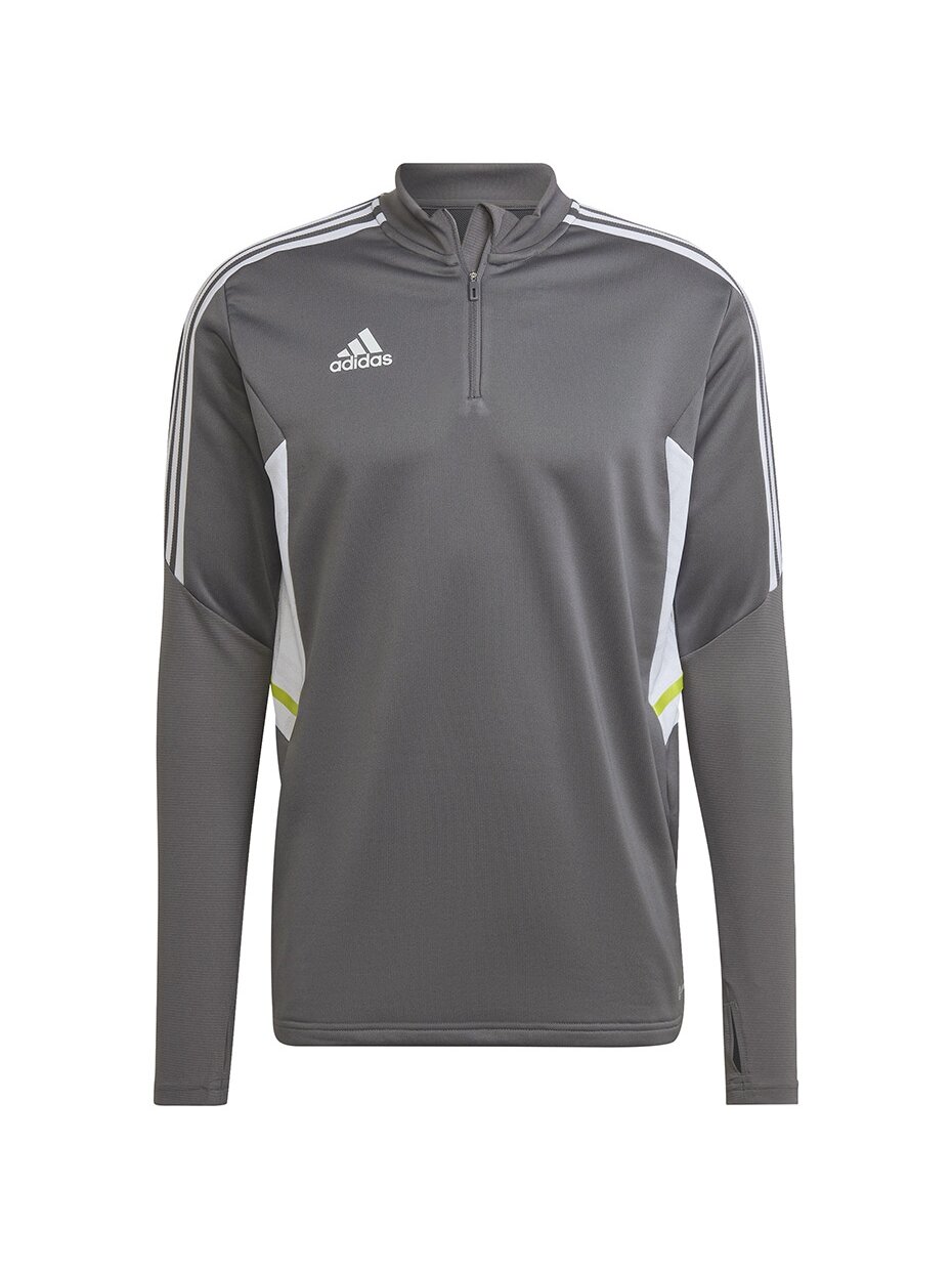 Vyriški Adidas Condivo 22 Training 1/2 džemperiai su užtrauktuku pilkos ir baltos spalvos HD2312 Vyriški Adidas Condivo 22 Training 1/2 džemperiai su užtrauktuku pilkos ir baltos spalvos HD2312
