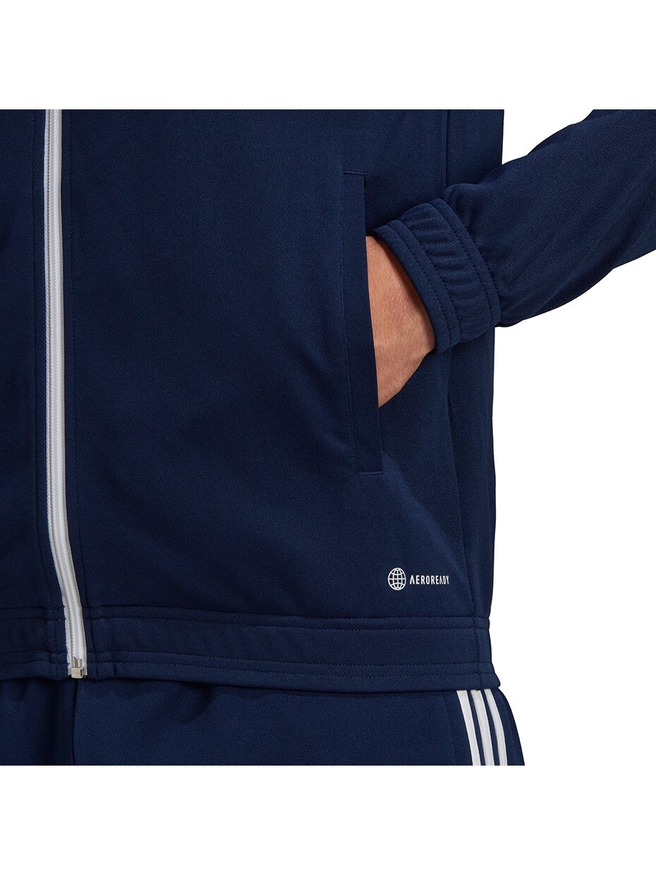 Vyriški džemperiai Adidas Entrada 22 Track Jacket, tamsiai mėlyna H57523 4 Vyriški džemperiai Adidas Entrada 22 Track Jacket, tamsiai mėlyna H57523 4