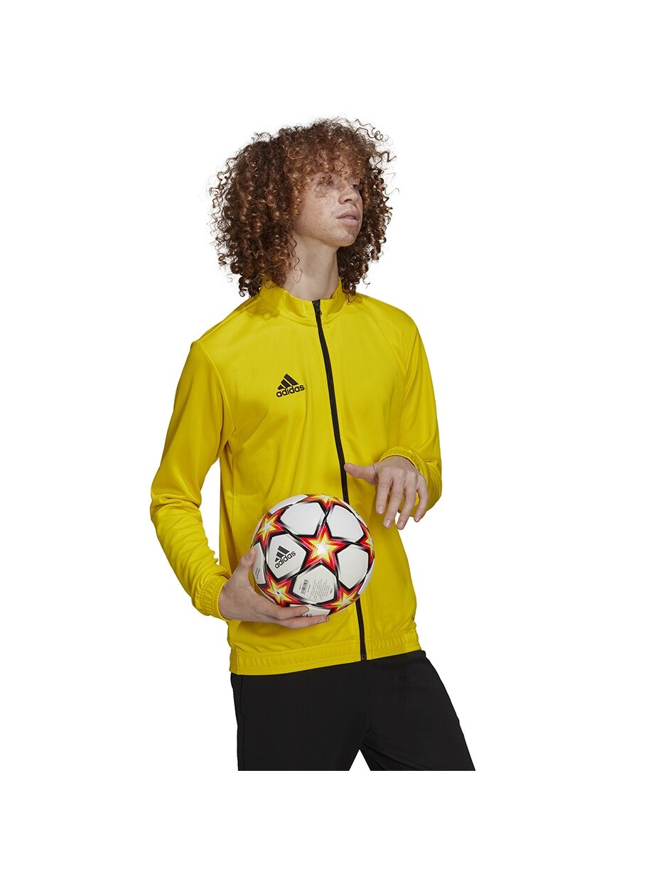 Adidas Entrada 22 Track Jacket vyriškas džemperis, geltonas HI2134 Adidas Entrada 22 Track Jacket vyriškas džemperis, geltonas HI2134