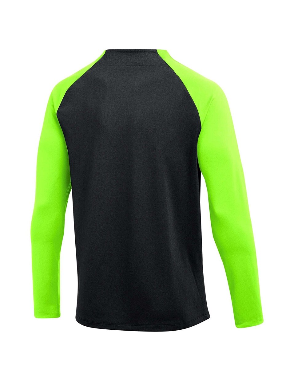 Nike NK Dri-FIT Academy Drill Top K vyriškas džemperis juodos ir žalios spalvos DH9230 010 1 Nike NK Dri-FIT Academy Drill Top K vyriškas džemperis juodos ir žalios spalvos DH9230 010 1