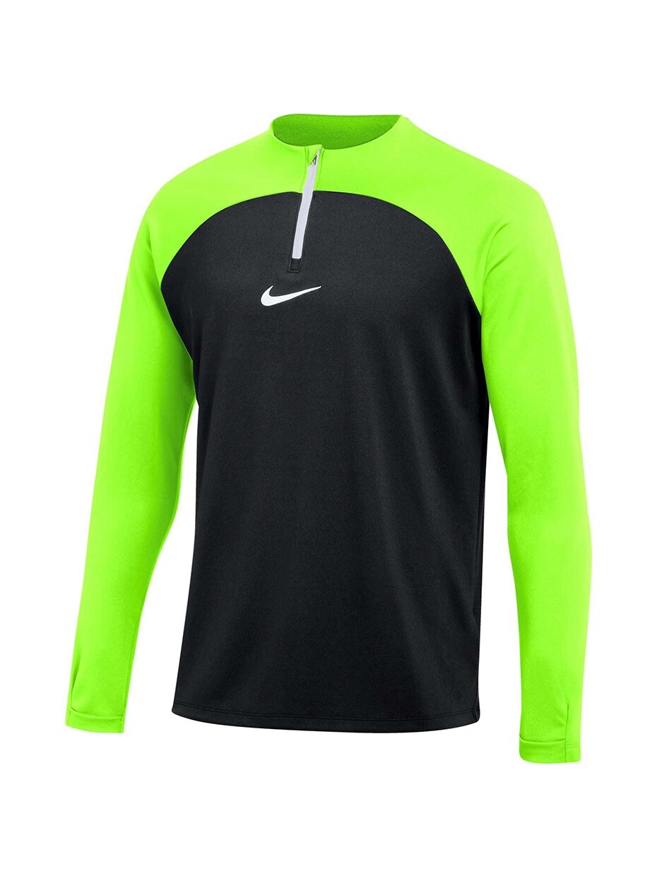 Nike NK Dri-FIT Academy Drill Top K vyriškas džemperis juodos ir žalios spalvos DH9230 010