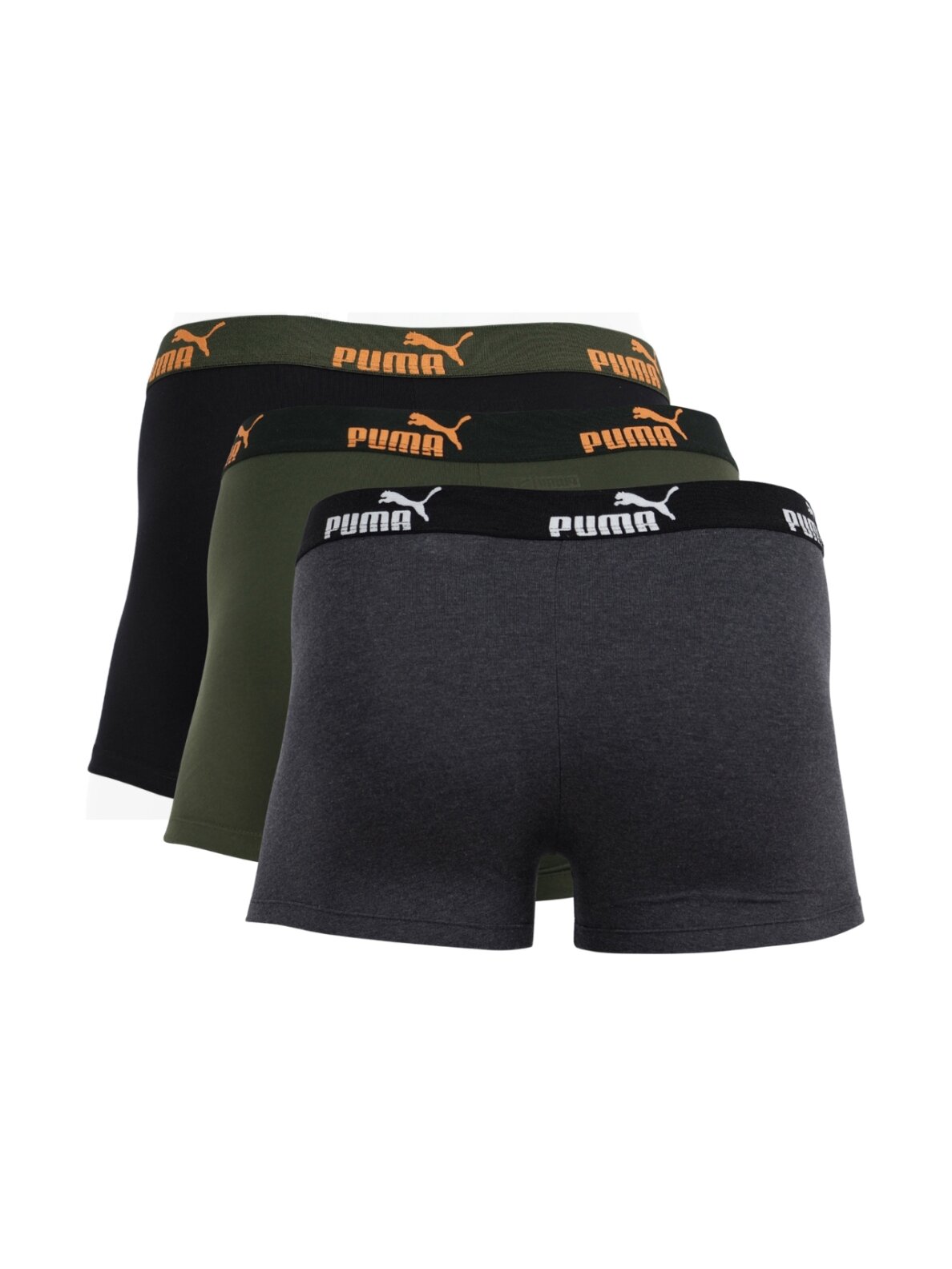 Puma vyriški bokseriai 3 poros pilka, žalia, juoda 1 Puma vyriški bokseriai 3 poros pilka, žalia, juoda 1