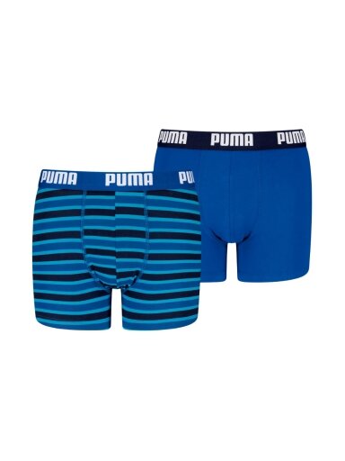 Puma Everyday Striped vaikiški šortai, 2 pak. mėlynos ir juodos spalvos 938970 04