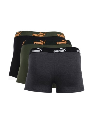 Puma vyriški boxer 3 poros pilka, žalia, juoda
