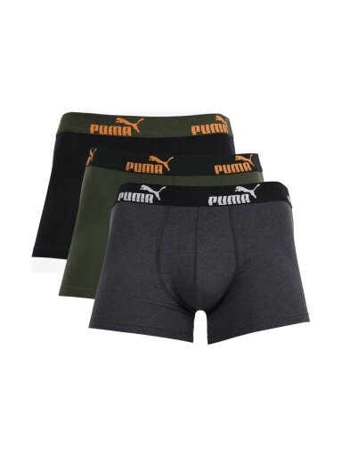 Puma vyriški boxer 3 poros pilka, žalia, juoda