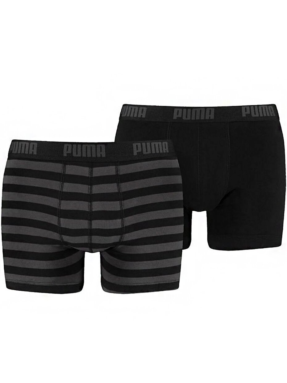 Vyriški bokso šortai Puma Stripe 1515 Boxer 2P juoda 907433 03/591015001 200