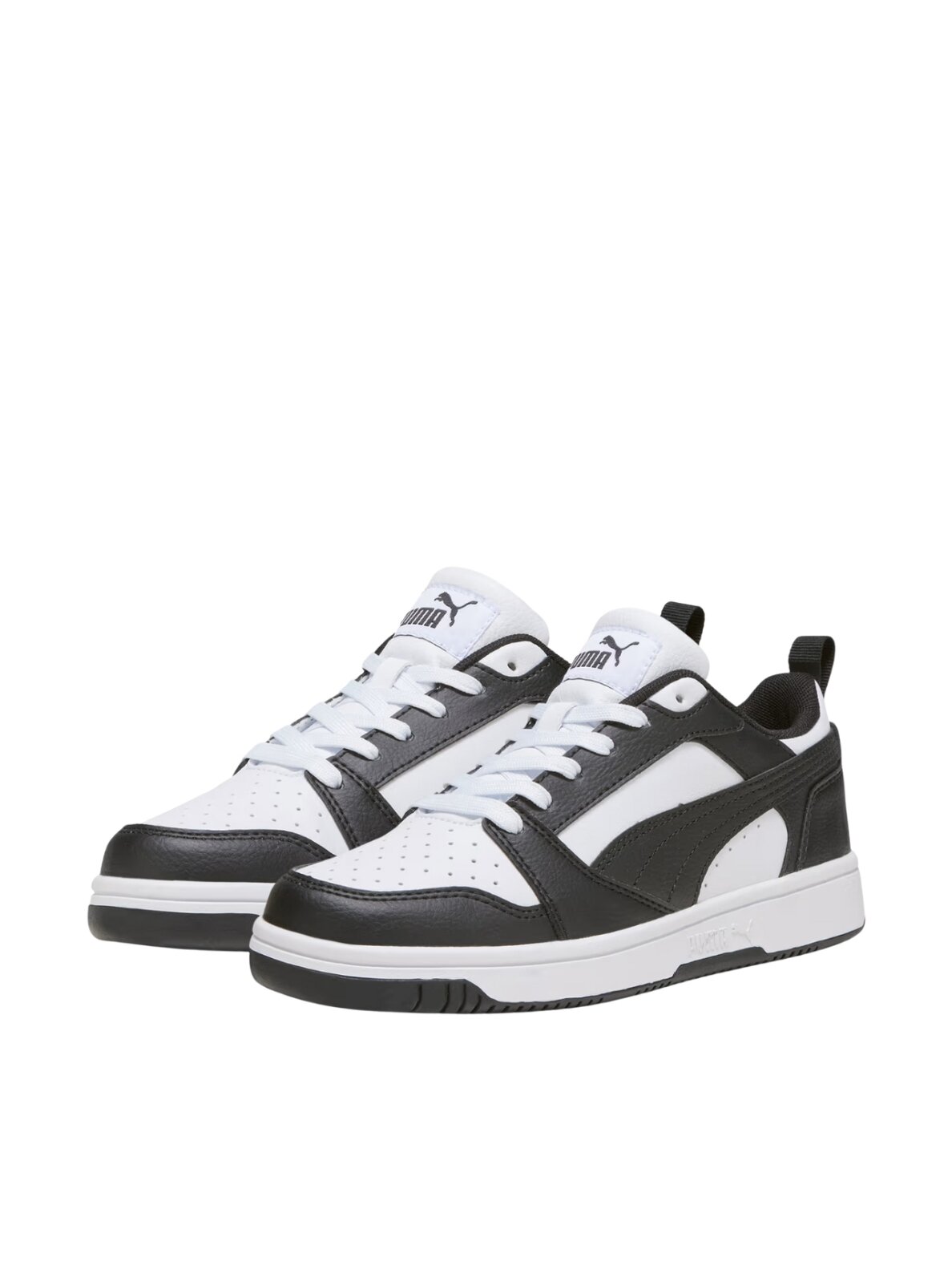 Puma Rebound V6 Lo Mid batai vaikams balti-juodi 393833 01 1