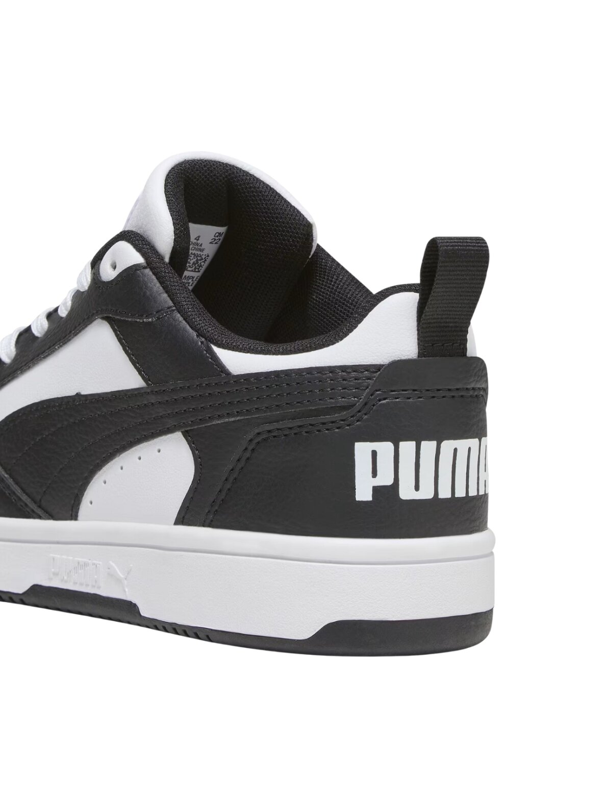 Puma Rebound V6 Lo Mid batai vaikams balti-juodi 393833 01 2 Puma Rebound V6 Lo Mid batai vaikams balti-juodi 393833 01 2