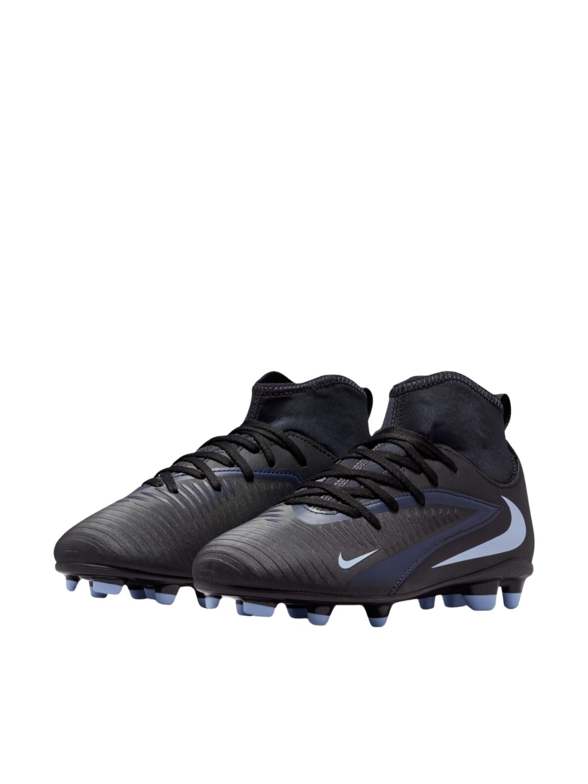 Nike Phantom 6 High Club FG/MG futbolo bateliai vaikams, juodi 1
