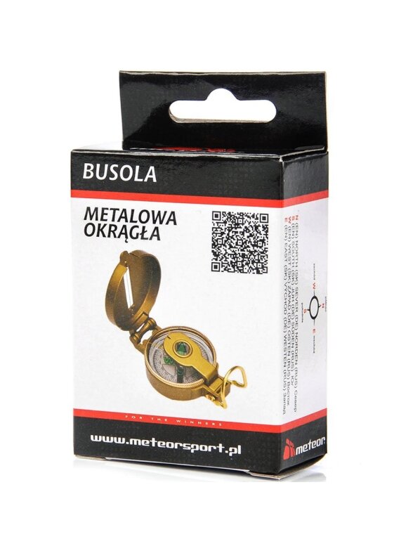 Meteor apvalus metalinis kompasas auksinis 8191/71001 5 Meteor apvalus metalinis kompasas auksinis 8191/71001 5
