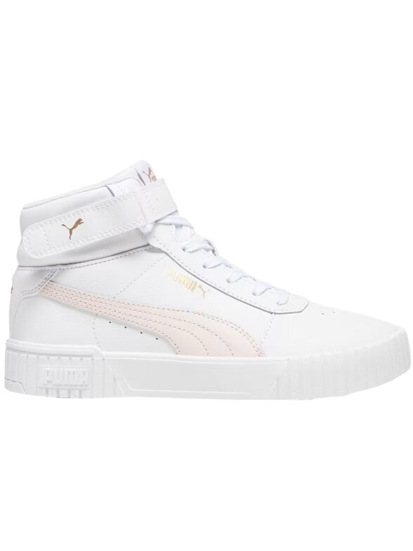Puma Carina 2.0 Vidutiniai moteriški batai balti 385851 07 Puma Carina 2.0 Vidutiniai moteriški batai balti 385851 07