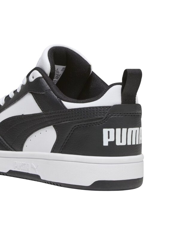 Puma Rebound V6 Lo Mid batai vaikams balti-juodi 393833 01 2 Puma Rebound V6 Lo Mid batai vaikams balti-juodi 393833 01 2
