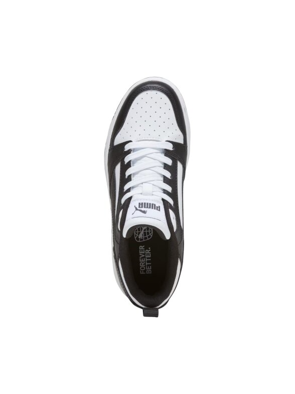 Puma Rebound V6 Lo Mid batai vaikams balti-juodi 393833 01 3 Puma Rebound V6 Lo Mid batai vaikams balti-juodi 393833 01 3