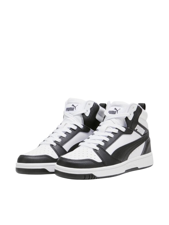 Puma Rebound V6 Mid batai vaikams balti-juodi 393831 01 1