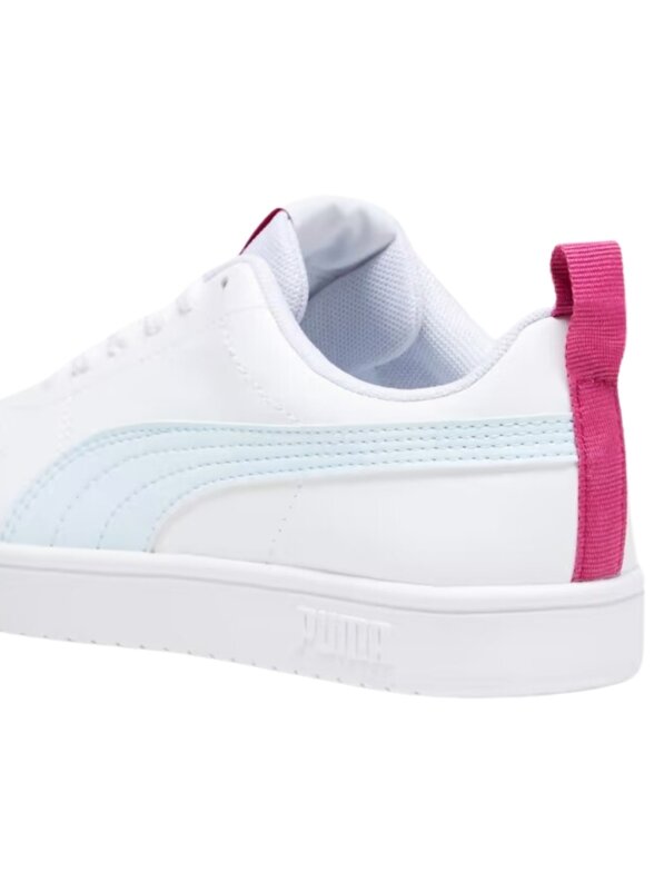 Puma Rickie vaikiški batai balti ir mėlyni 384311 21 2 Puma Rickie vaikiški batai balti ir mėlyni 384311 21 2