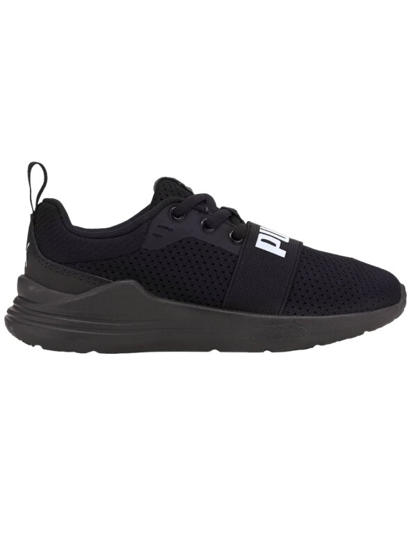Puma Wired Run vaikiški batai juodi 374216 01
