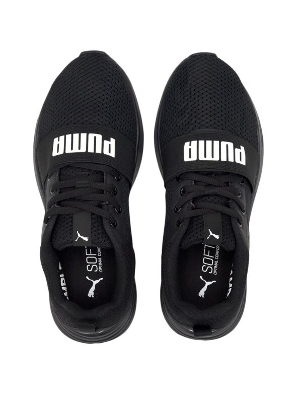 Puma Wired Run Jr vaikiški batai juodi 374214 01 Puma Wired Run Jr vaikiški batai juodi 374214 01
