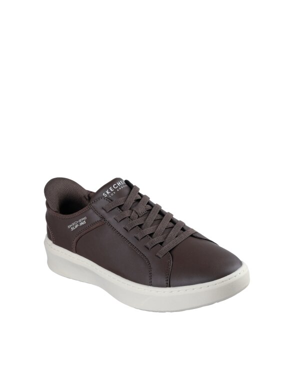 Skechers vyriški laisvalaikio bateliai Court Break Double Vented, šokolado spalvos, 183177 CHOC 1