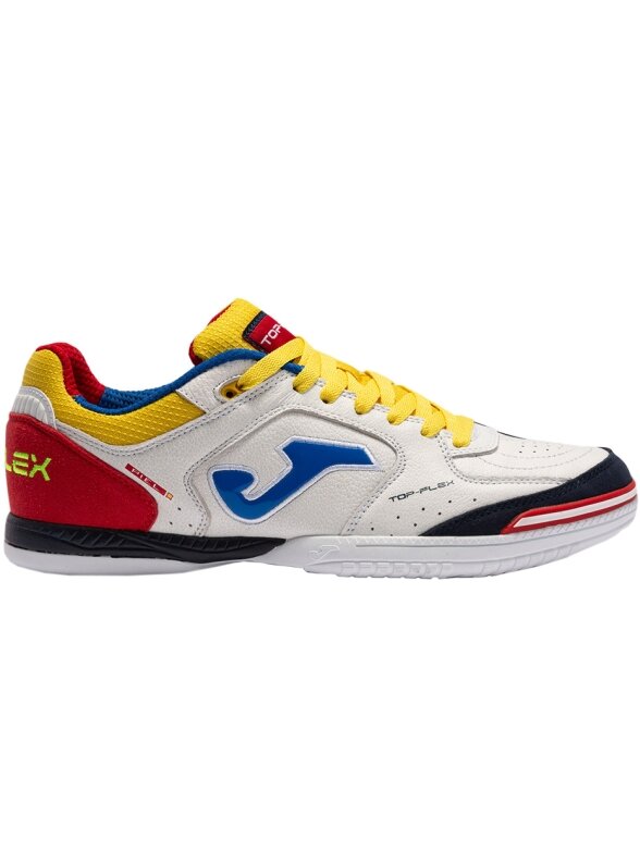 Joma Top Flex 2216 Vidiniai futbolo bateliai, balti ir raudoni Joma Top Flex 2216 Vidiniai futbolo bateliai, balti ir raudoni