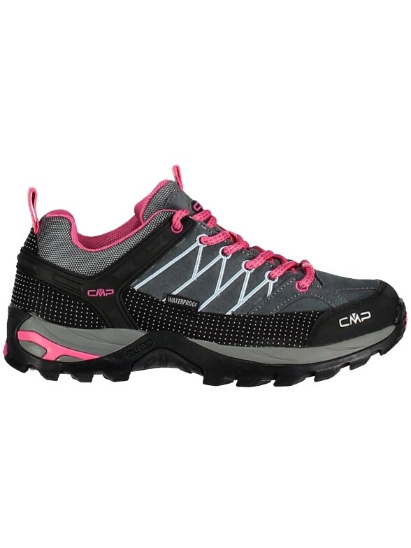 CMP Rigel Low WP moteriški žygio batai pilka-juoda-rožinė 3Q13246103Q CMP Rigel Low WP moteriški žygio batai pilka-juoda-rožinė 3Q13246103Q