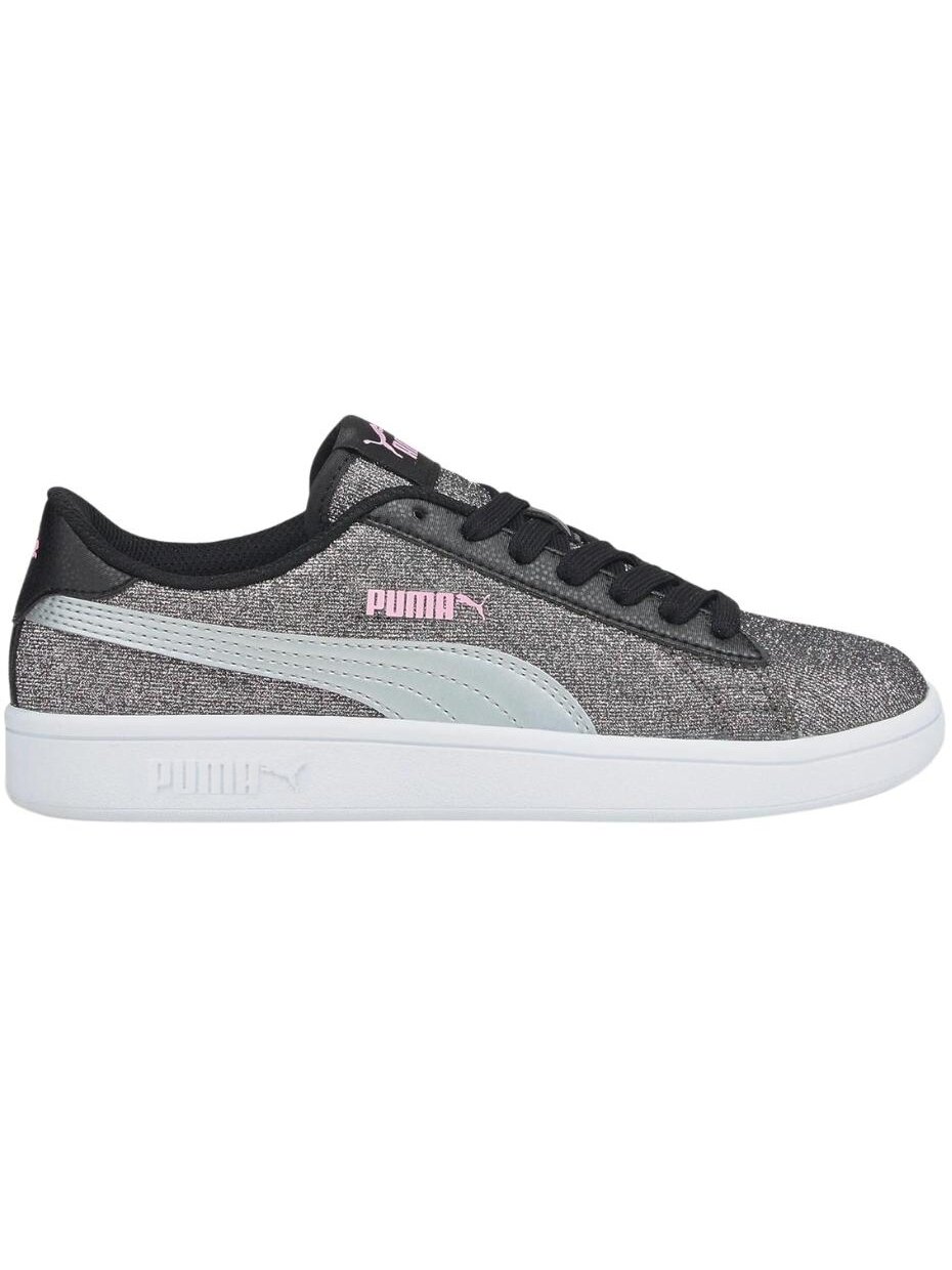 Puma Smash v2 Glitz Glam vaikiški batai sidabriniai 367377 26 Puma Smash v2 Glitz Glam vaikiški batai sidabriniai 367377 26