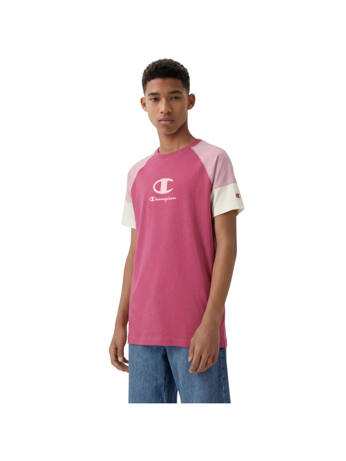 Champion vaikiški marškinėliai SS Tee, rožiniai 307719 PS029