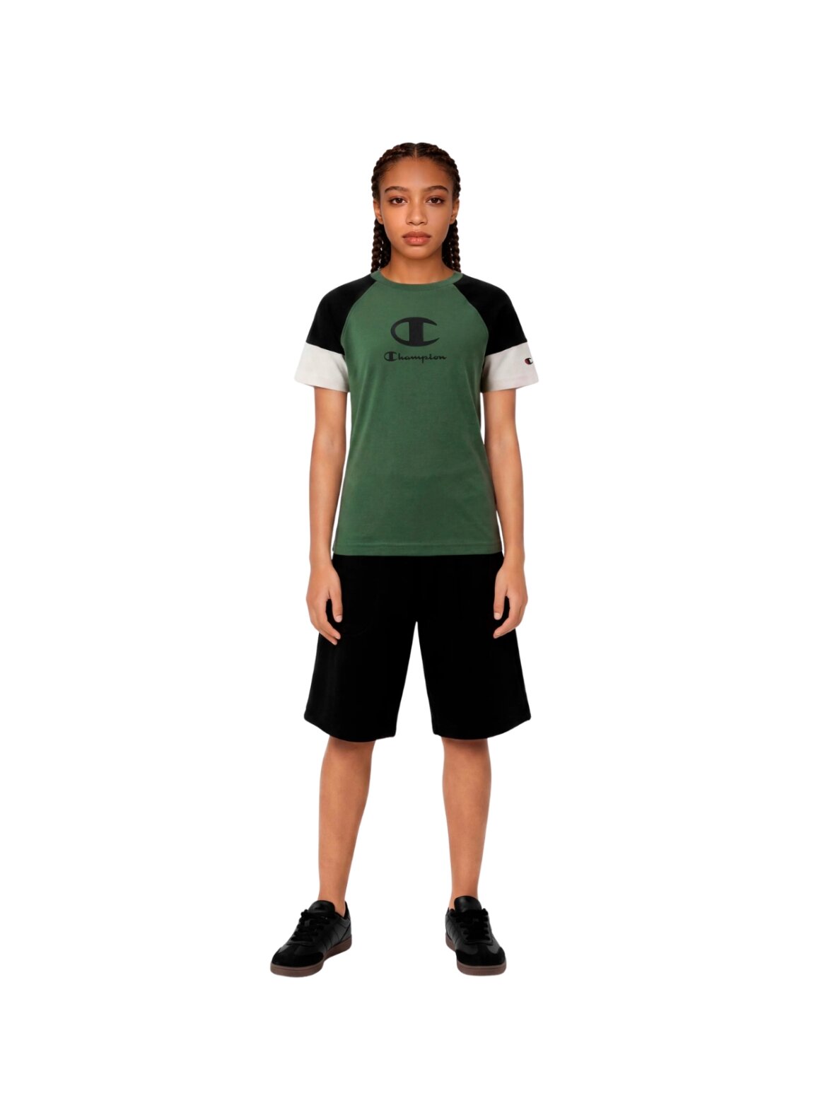 Champion vaikiški marškinėliai SS Tee, žali 307719 GS548 4