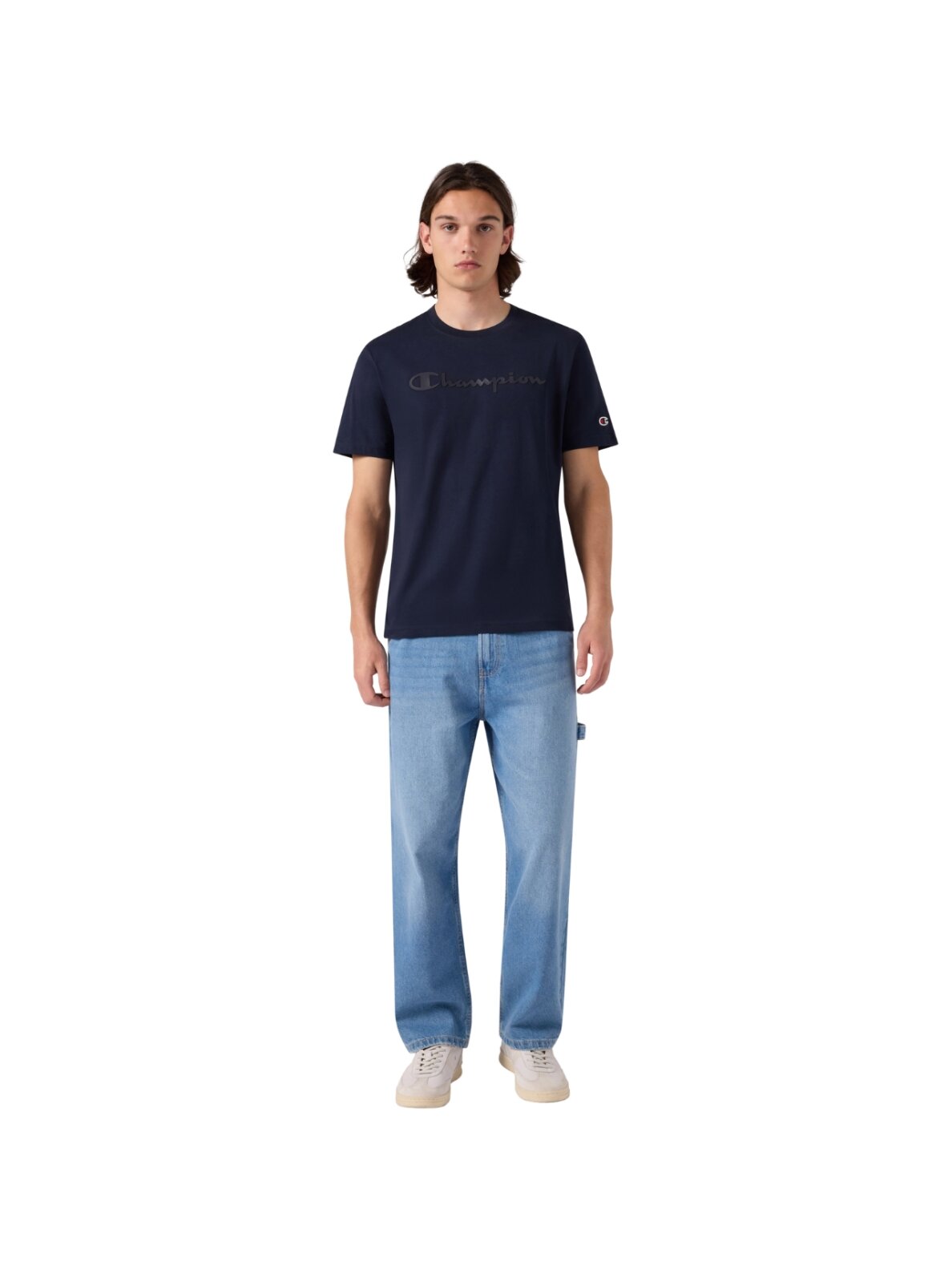 Champion vyriški marškinėliai SS Tee, tamsiai mėlyni 222992 BS501 4