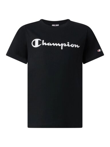 Champion vaikiški marškinėliai SS Tee, juodi 307322 KK001