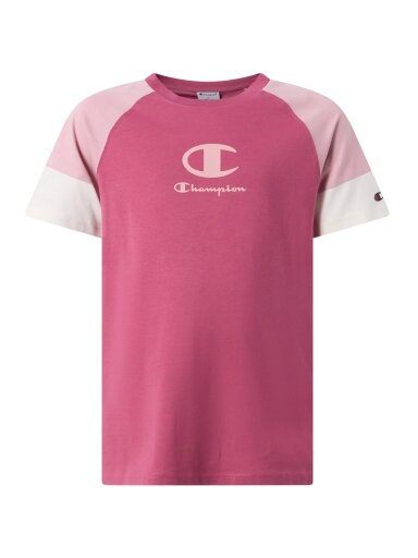 Champion vaikiški marškinėliai SS Tee, rožiniai 307719 PS029
