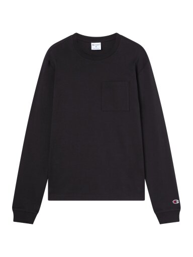Champion vyriški marškinėliai LS Tee, juodi 222507 KK001