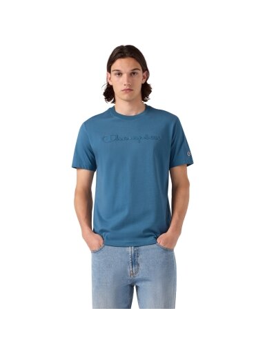 Champion vyriški marškinėliai SS Tee, mėlyni 222992 BS133