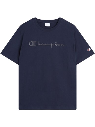 Champion vyriški marškinėliai SS Tee, tamsiai mėlyni 222992 BS501