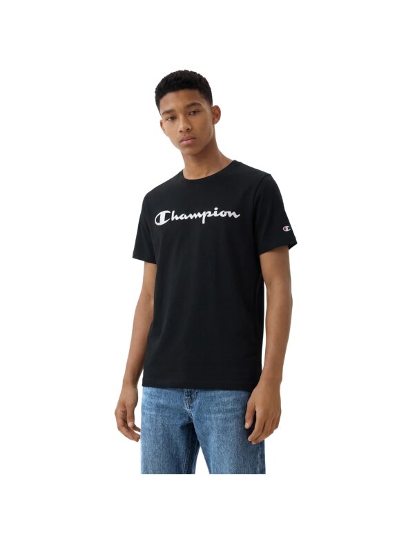 Champion vaikiški marškinėliai SS Tee, juodi 307322 KK001