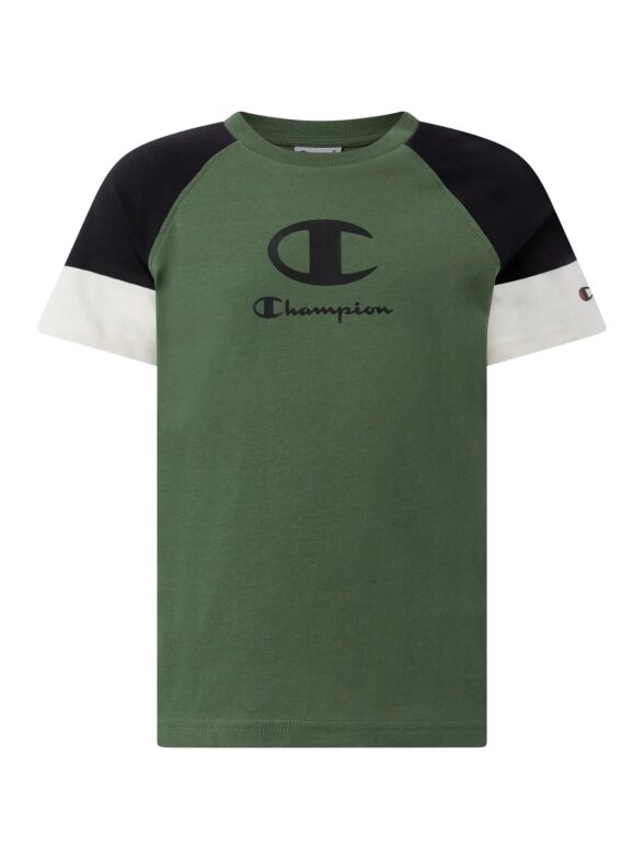 Champion vaikiški marškinėliai SS Tee, žali 307719 GS548 1