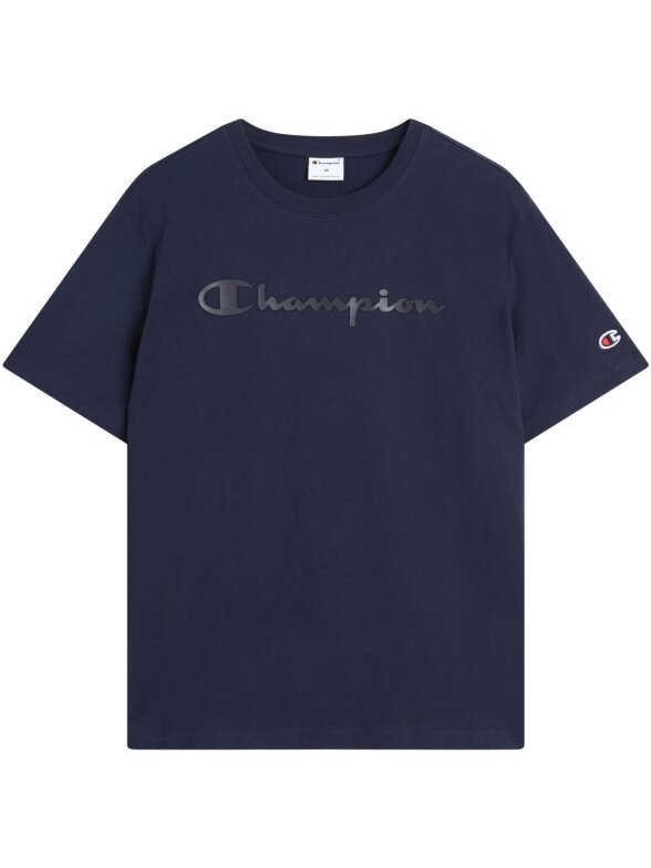 Champion vyriški marškinėliai SS Tee, tamsiai mėlyni 222992 BS501 1 Champion vyriški marškinėliai SS Tee, tamsiai mėlyni 222992 BS501 1