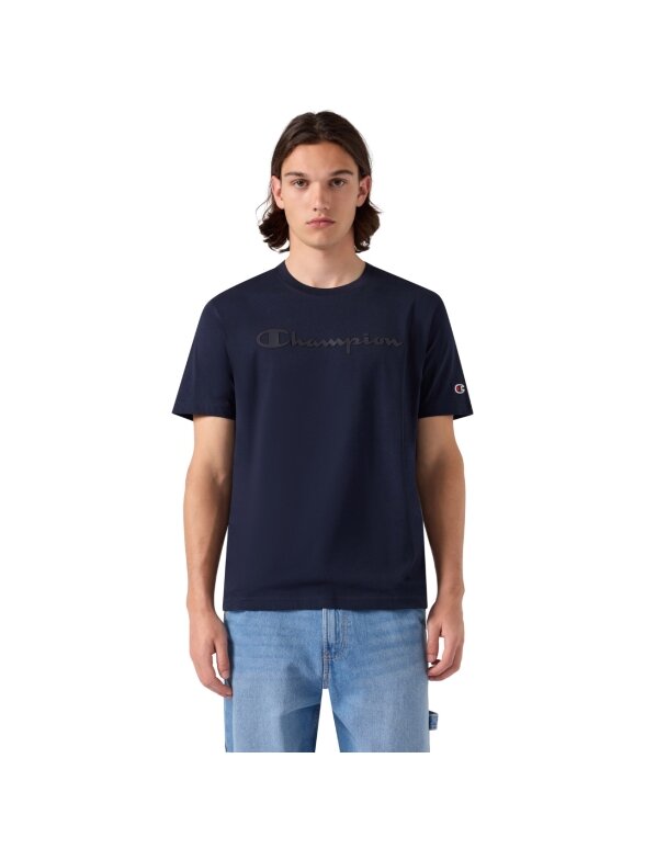 Champion vyriški marškinėliai SS Tee, tamsiai mėlyni 222992 BS501