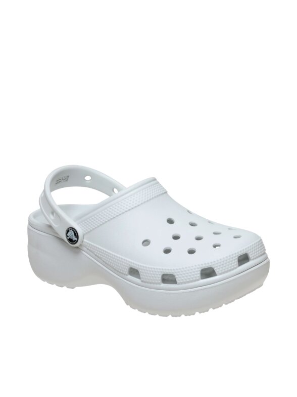 Crocs Classic Platform moteriškos klumpės balkšvos spalvos 206750 1NK 1 Crocs Classic Platform moteriškos klumpės balkšvos spalvos 206750 1NK 1