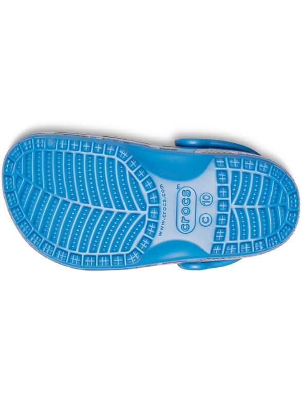 Crocs Classic Shark Clog vaikiški šlepetės mėlynos 3