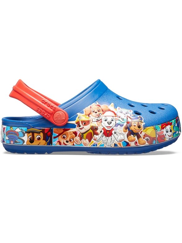 Crocs Fl Paw Patrol Band Clog vaikiški klumpiai, mėlyni 205509 4GX Crocs Fl Paw Patrol Band Clog vaikiški klumpiai, mėlyni 205509 4GX