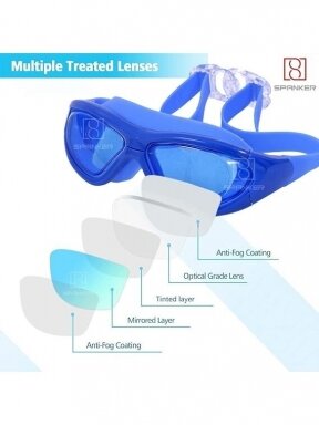Plaukimo akiniai su ausų kištukais mėlyni